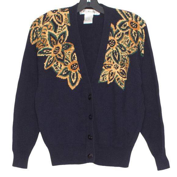JH Collectibles Vintage Cardigan Sweater Floral Academia Cottage Grandma Small - Picture 1 of 7